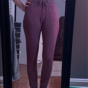 soft maroon joggers